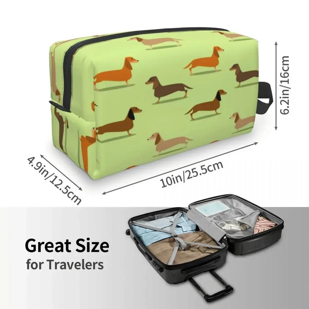 Dachshund Badger Cosmetic Bag Women Cute Big Capacity Sausage Dog Makeup Case Beauty Storage Toiletry Bags