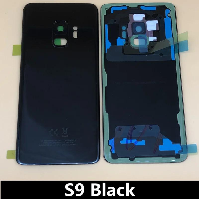 

Замена заднего стекла G965 G960 Крышка задней двери аккумулятора с объективом камеры CE Наклейка на корпус для Samsung Galaxy S9 S9 + Plus S9 Black