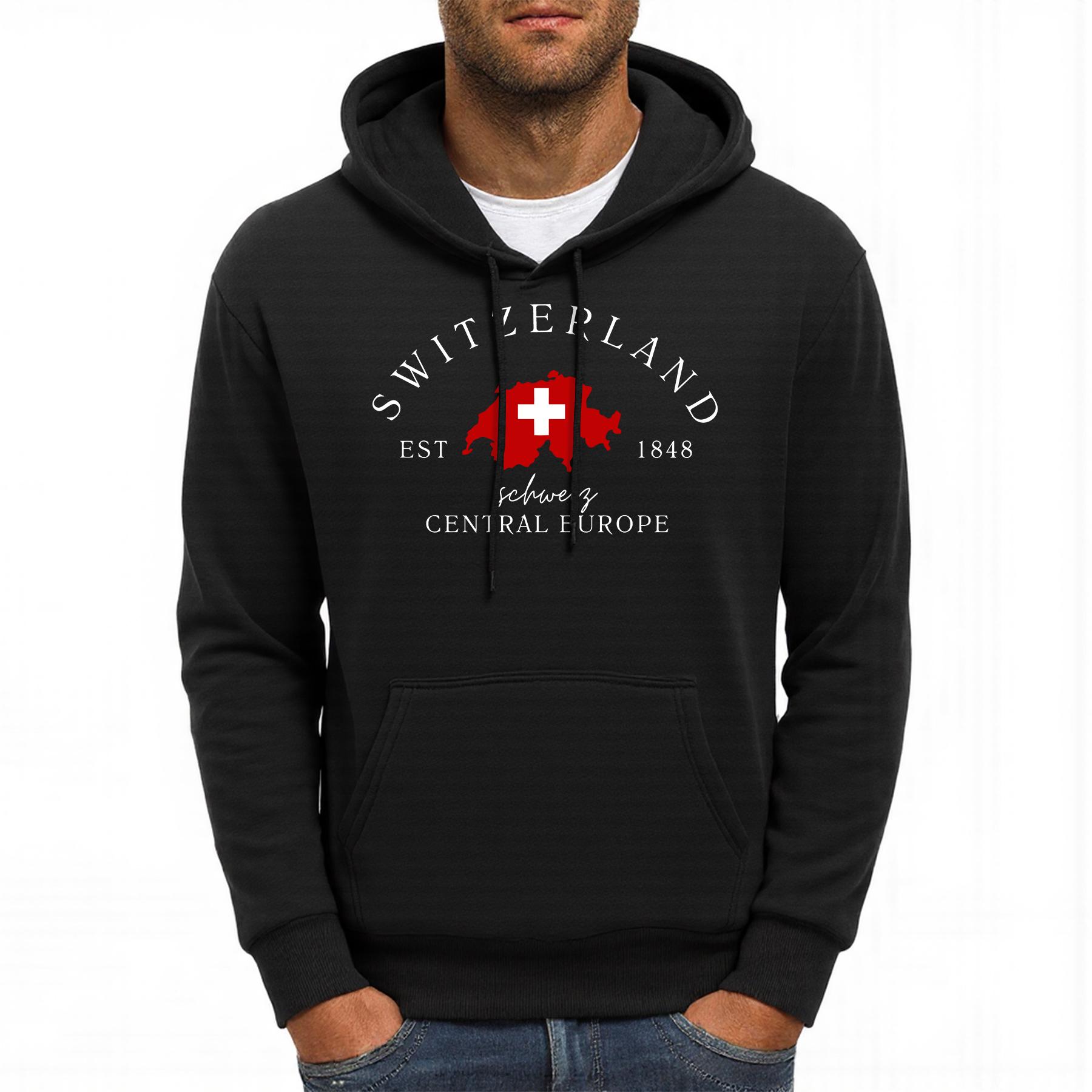 

Switzerland Central Europe Printing Hoodies Mens Fleece Harajuku Hoody Autumn Multicolor Man Pullover Loose Pocket Clothing 3XL