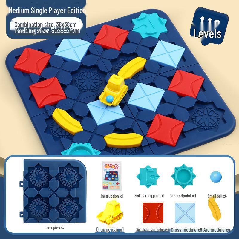 Children's Educational Maze Car Table Game: Road-Building Puzzle for Boys and Girls