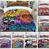 Europäischer und Amerikanischer Hip Hop Street Trend Muster 3D Bettbezug Dreiteiliger Bettbezug Kissenbezug