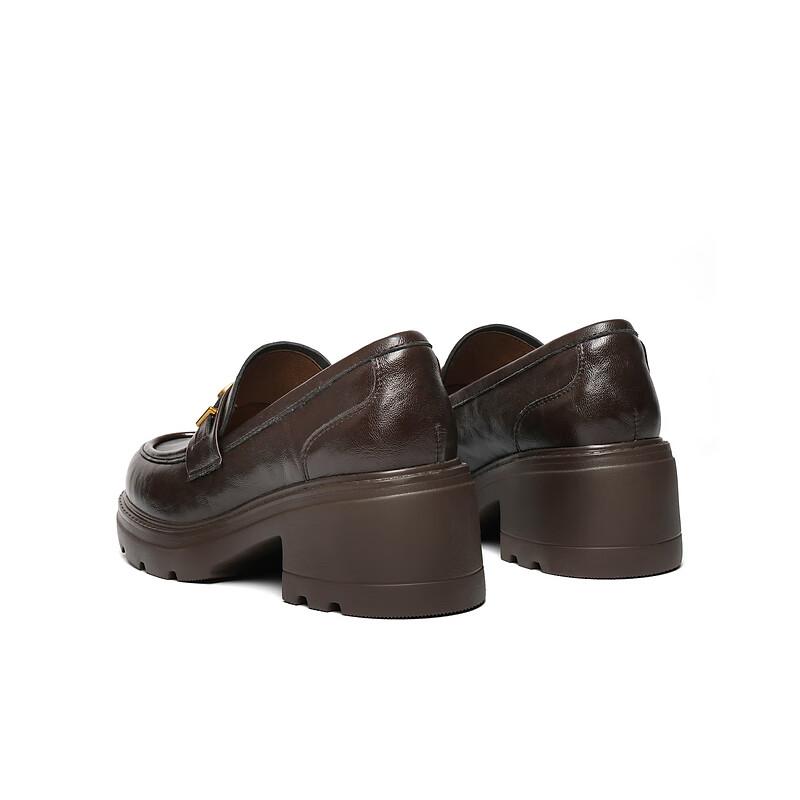 Belle Damen-Loafer Britischer Stil Kleine Lederschuhe Pendler-Flats