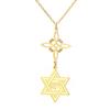 Dreamtimes VigWitches Knot Tetragrammaton Hexagram Candlestick Pendant Necklace for Women Men Witchcraft Wiccan Jewelry Gifts