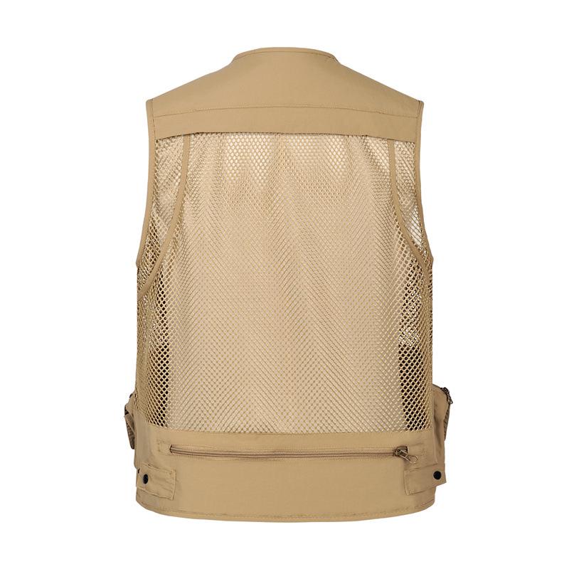 Men's Breathable Mesh Sleeveless Vest - Outdoor Summer Workwear with Custom Print Option