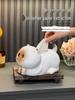 Ceramic Cartoon Cat Tissue Box: Creative High-End Napkin Holder for Living Room 
