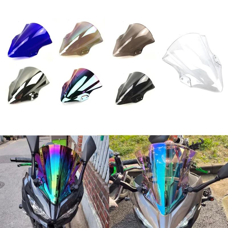 Motorcycle Accessories Windscreen Windshield Screen Deflector Protector For Kawasaki Ninja400 Ninja 250 400 EX400 2018- 2024