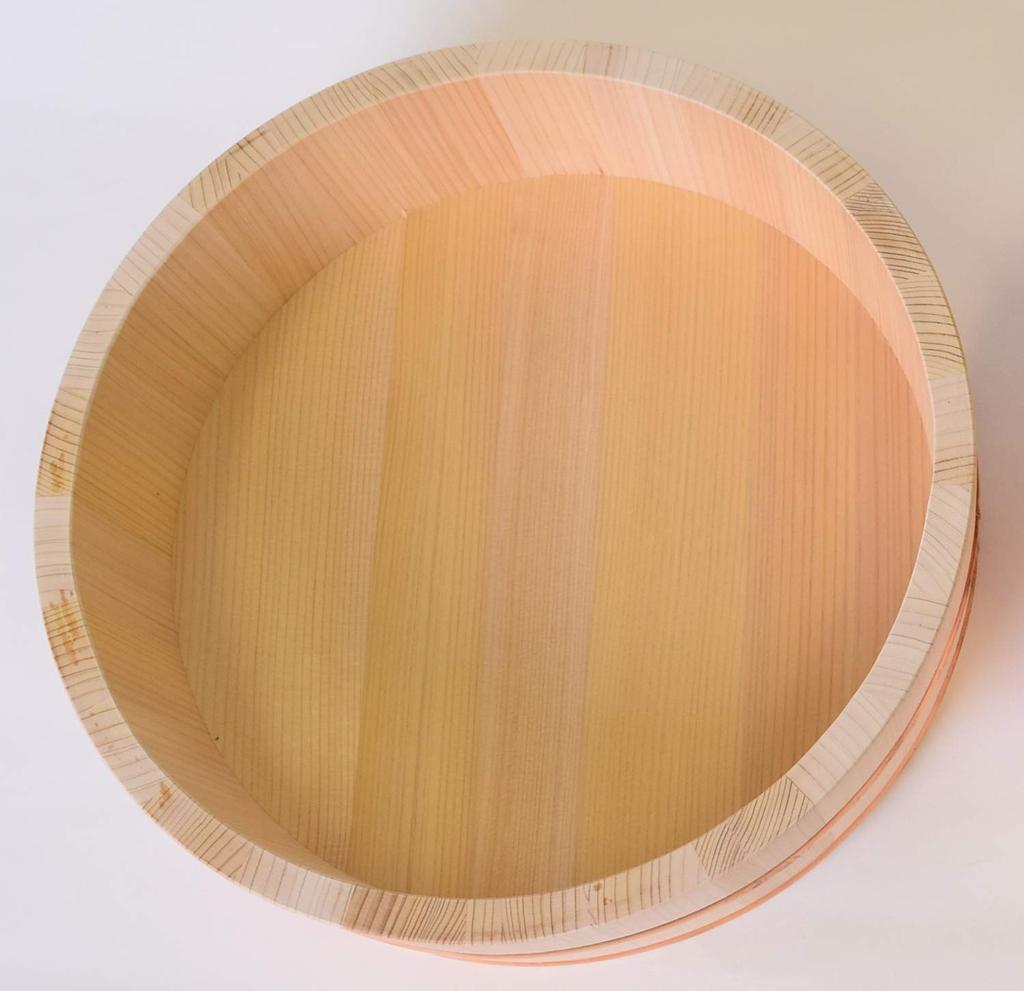 Kiso Crafts Ohitsu Made In Japan Wooden Sawara Sushi Rice Table 30cm For Approximately 3 Cups FH-30