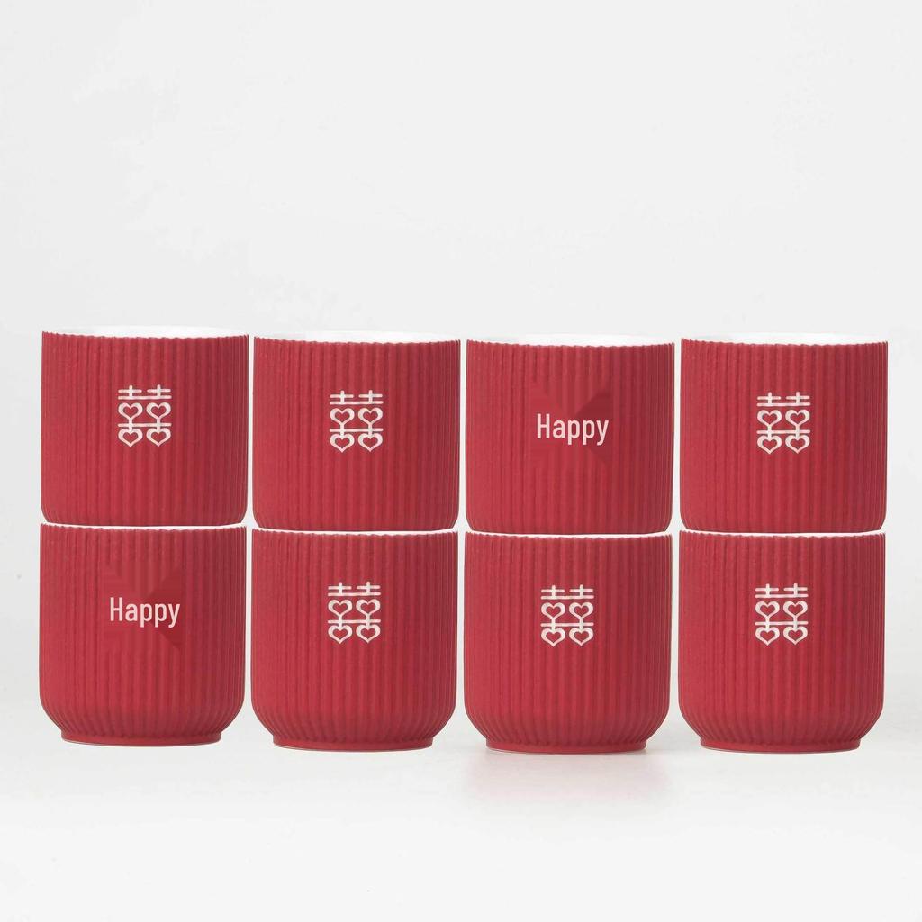 Wedding Tea Set: Teacups & Teapot Gift for Newlyweds, Perfect for Tea Ceremony, Toasting, & Dowry Souvenir