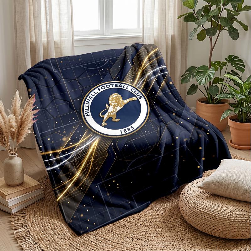 Coperta in Flanella con Stampa Millwall Football, Coperta Morbida Calda Leggera per Divano Letto Campeggio