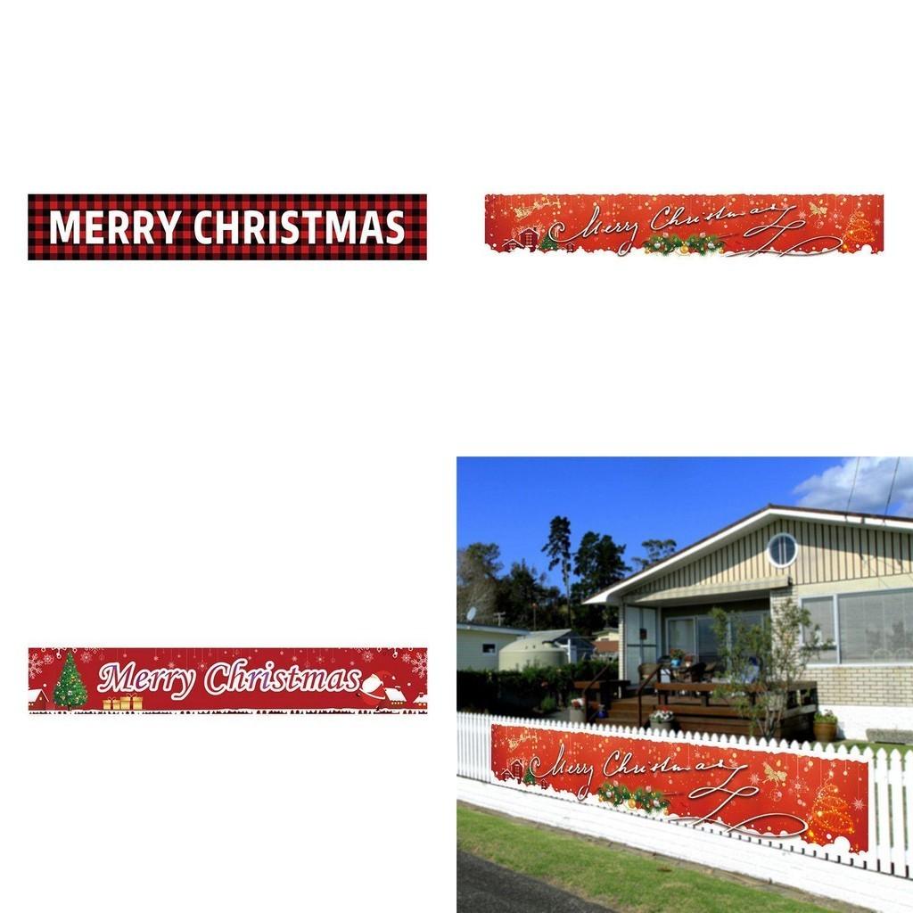 Christmas Banner Party Decorations For Indoor And Outdoor Use 300x50cm Polyester Fabric
