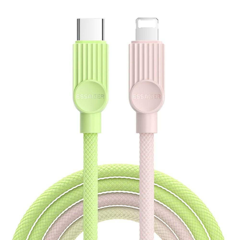 

ESSAGER 1m Dual Color USB C to Lightning Cable 29W PD Fast Charging Data Sync Cord