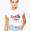 Unisexs White Short Sleeve Cute French Bulldog Mom Cartoon Harajuku Graphic Tee Gift