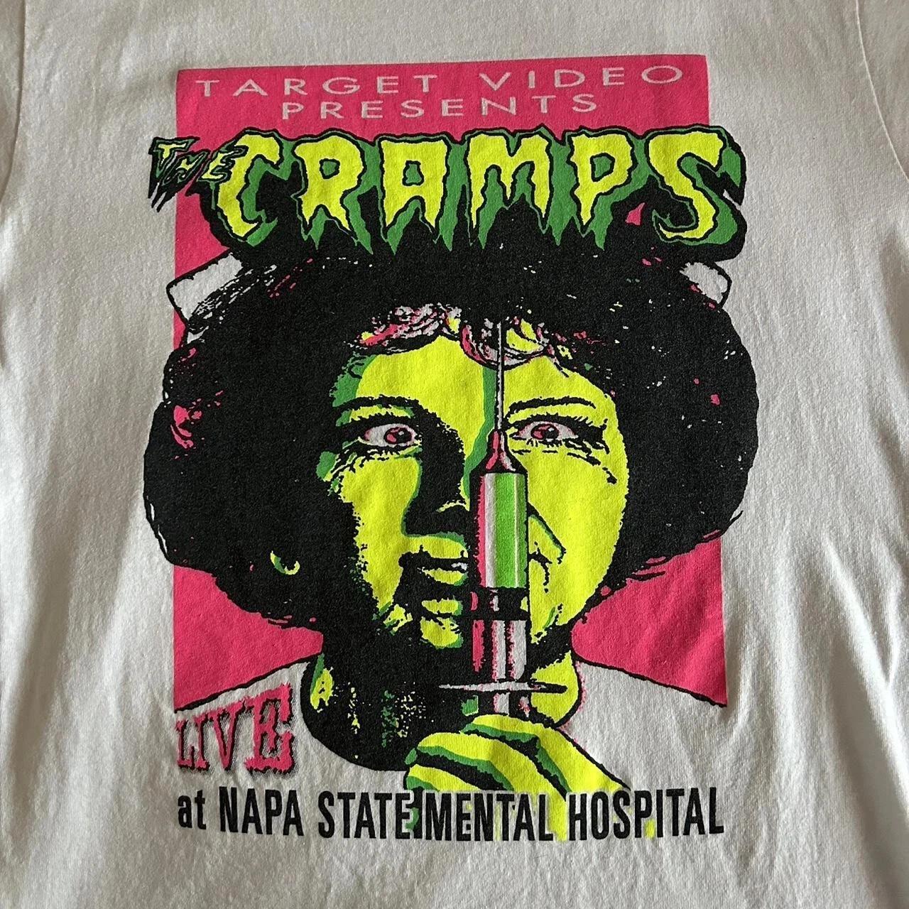 Retro The Cramps Band Live At Napa Heavy Cotton White T Shirt S-5XL TU856 XXL