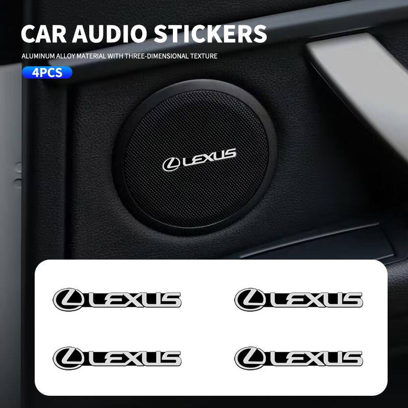 ZPG2 New Car Audio Decorate 3D Aluminum Badge Emblem Sticker For Lexus F SPORT GX460 Ct200h IS250 ES 220D IS200 Fsport GS GX IS LS