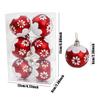 24/6Pcs Christmas Colored Balls Red Green White Spiral Colorful Painted Christmas Ball Xmas Tree Hanging Decoration Supplies