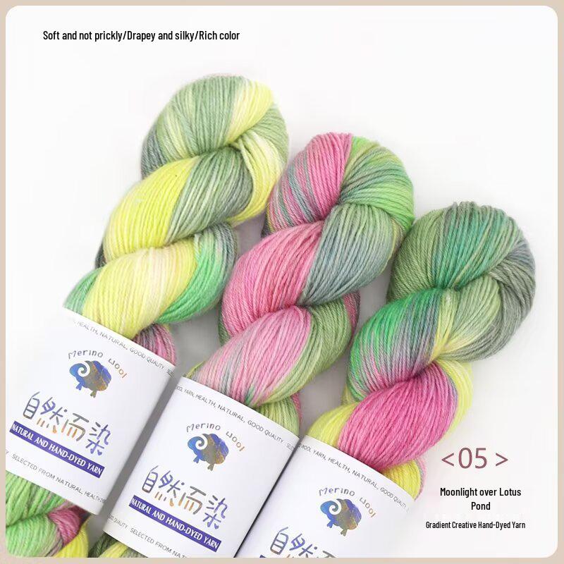 Hand-Dyed Variegated Wool Yarn for Knitting & Weaving: Fancy DIY Sweaters, Scarves, Shawls, & Baby Projects