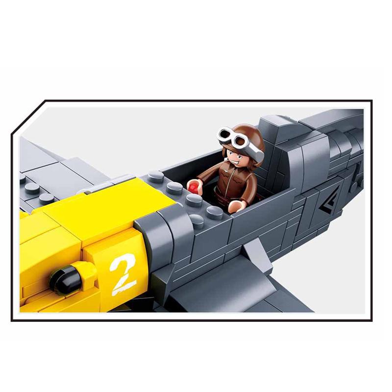 WW2 German Military Bf-109 Messerschmitt Fighter Bricks Sets Classic Arms Model Kids Toys Compatible with Building Blocks