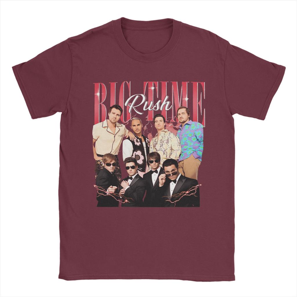 Big Time Rush Band T-Shirt Sommer 100 Baumwoll-T-Shirts für Männer Mode Bedrucktes T-Shirt Kurzärmelig Y2K Lustige T-Shirts