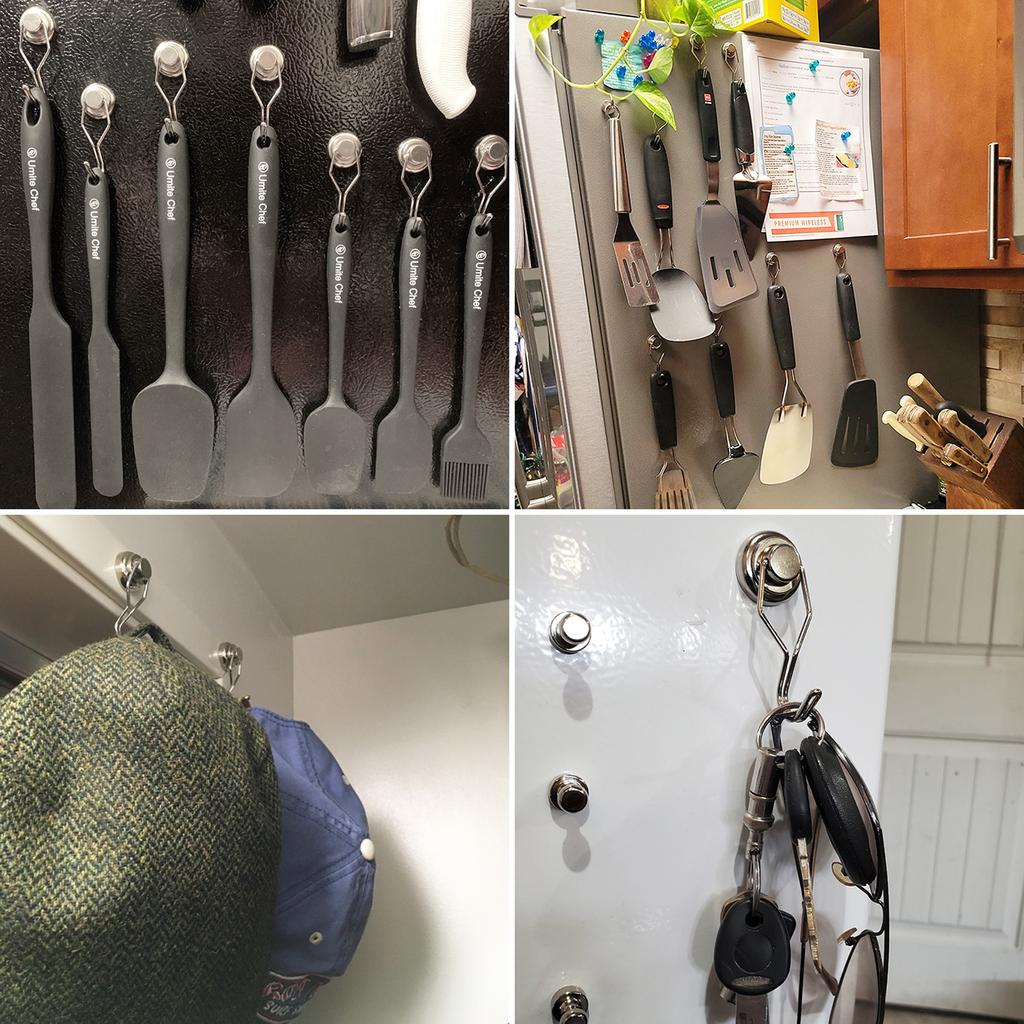 Mocne Haczyki Magnetyczne Wieszak Neodymowy Obrotowy Haczyk Magnesy do Przechowywania Ściennego Dekoracja Organizer Kuchenny Wieszanie Banerów Billboardów