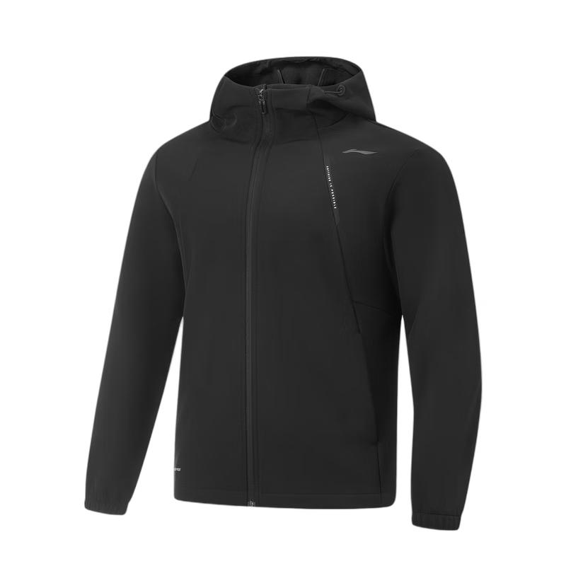 Li-Ning Men s AFDVB33 Hooded Fleece-Lined Softshell Jacket M