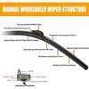 Universal UTV & Golf Cart Wiper Blade With Manual Wiper Arm Kit | Heavy-Duty All-Weather Sintered Metal Design For Polaris/Club Car/Yamaha | Easy