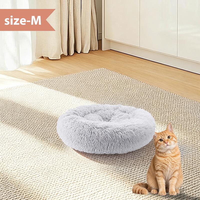 New Arrival Spring Summer Breathable Pet Bed - Round Plush Stuffed Bed for Cats & Small Dogs, Deep Sleep Four Seasons Bed