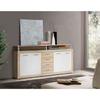 CAVA Contemporary Low Sideboard with Oak and White Decor - L 197 Cm
