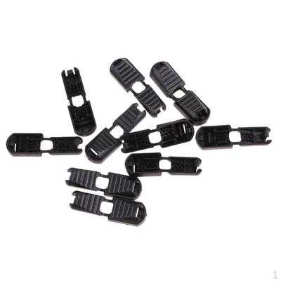 10x abnehmbares Lanyard mit Reißverschluss für den Außenbereich, schwarz, für Rucksack, Reisepakete,