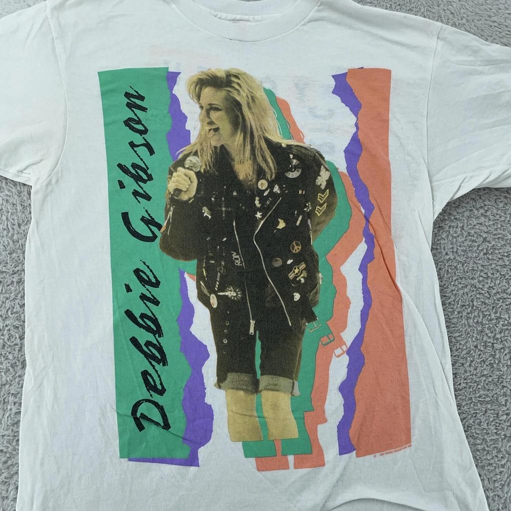 Vintage 1989 Debbie Gibson Electric Youth Shirt Herren Klein Konzert Tour T-Shirt 80er