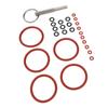 25PCS Kaffeemaschine Dichtungssatz Silikon O Loop Ersatz mit Reparaturwerkzeug für Kaffee Mac
