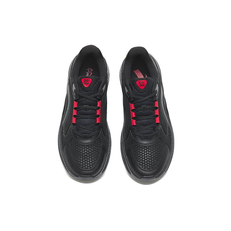 New Anta Low Top Training Shoes Men's Black Red 112247789-6