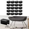 Chair Feet Protectors Cap, Bar Stool Floor Black Furniture, Rectangle Leg