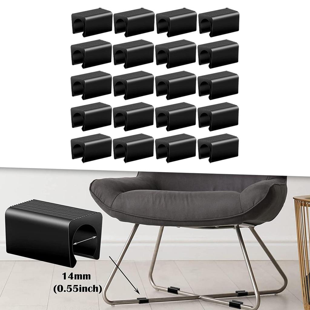 Chair Feet Protectors Cap, Bar Stool Floor Black Furniture, Rectangle Leg
