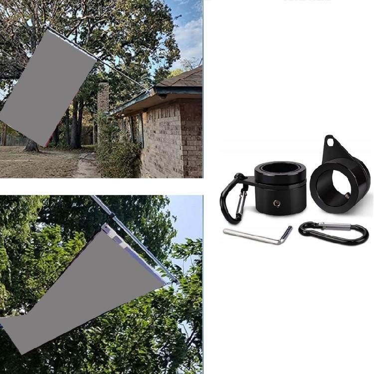 1pair/2pairs Flag Mounting Rings Prevents Tangling Flagpoles Rotating Rings