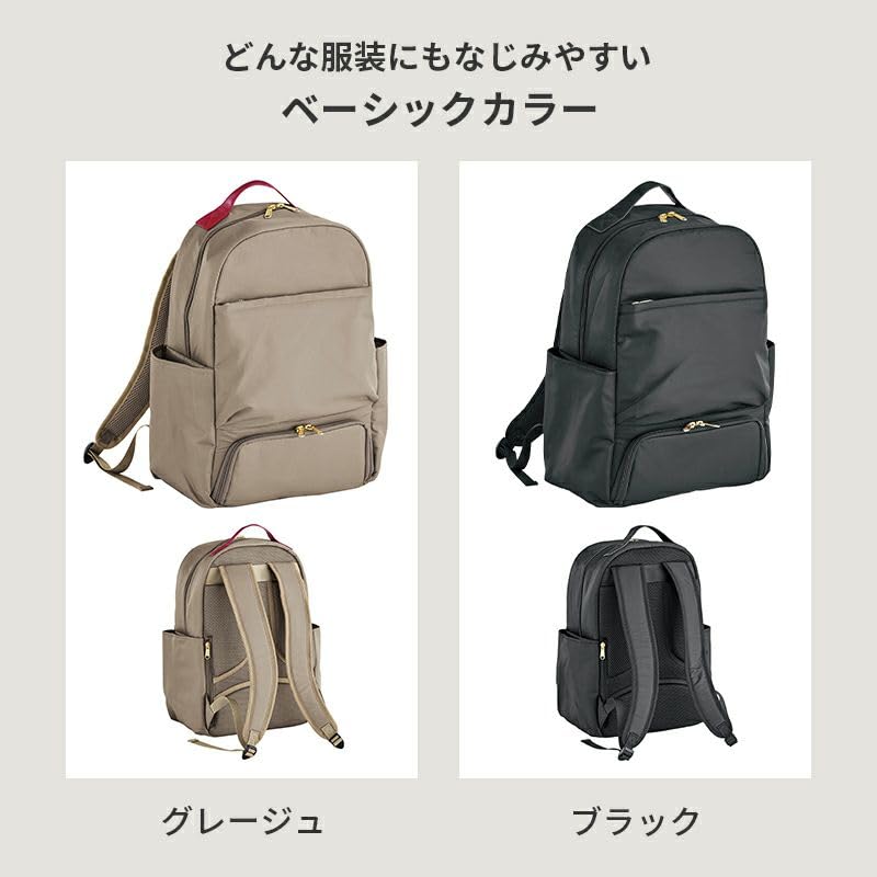 [Kojit] Convenient sorting and accessibility backpack with anti-theft pocket, 20L storage capacity, insulated for easy shopping, grayish beige