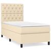 VidaXL Divan Bed with Mattress Cream 80x200 Cm Fabric - Model 3141974