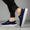 Men Casual Shoes Slip on Canvas Loafers Comfortable Walking Flats for Man Dude Non Slip Soft  Sneakers Summer
