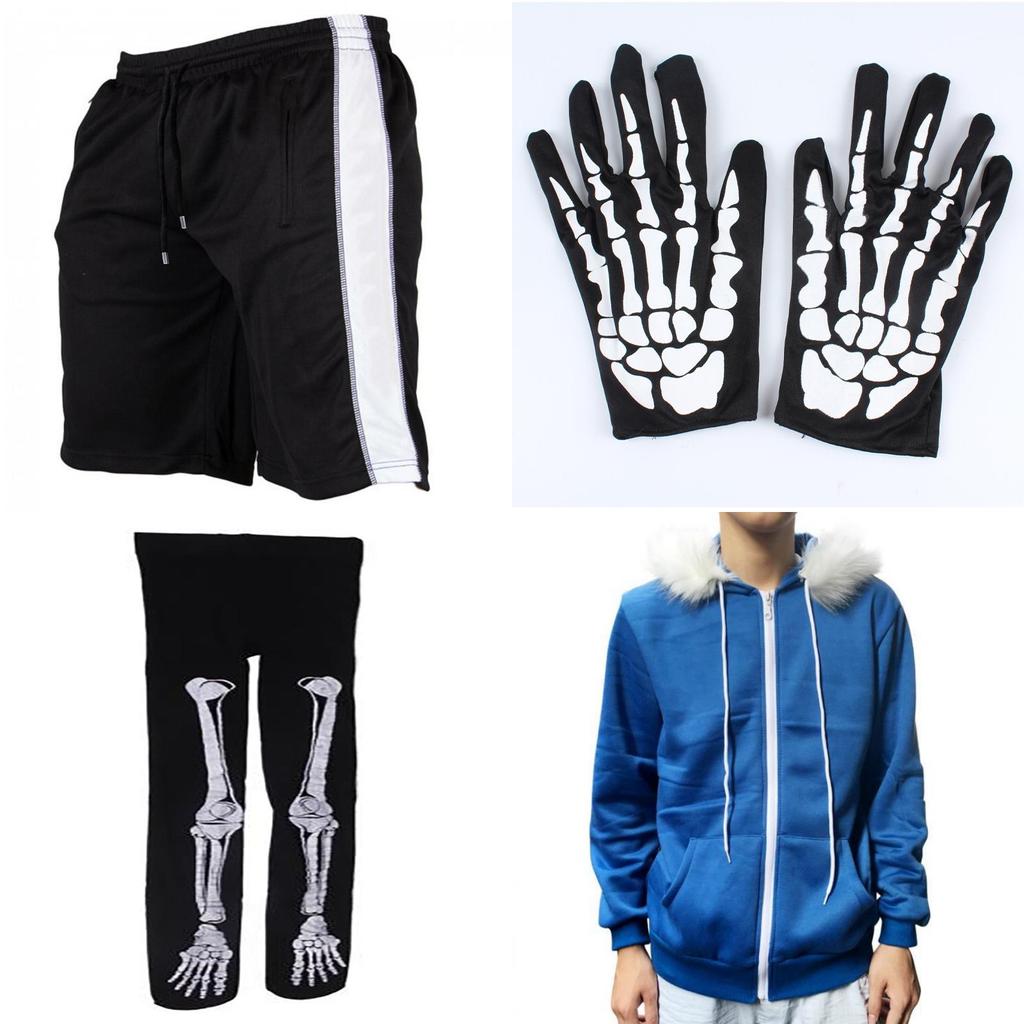 Unikalny strój do cosplayu Undertale Sans, bluza z wygodnymi szortami i maską