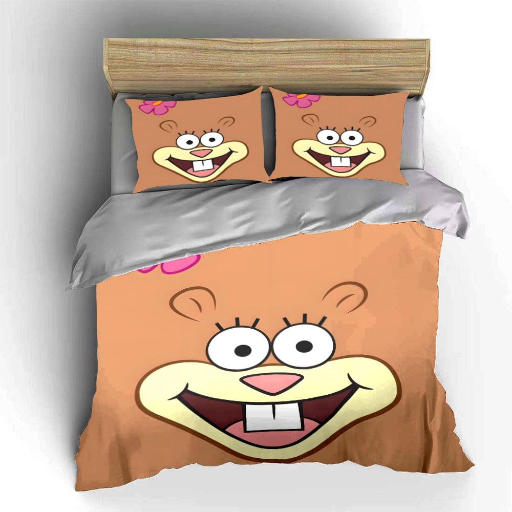 Smiling Squirrel Face Pattern. Bedding Sets Duvet Cover Sets Duvet Covers Pillowcases(1 * Duvet Cover 2 * Pillowcases, Without Duvet Insert)