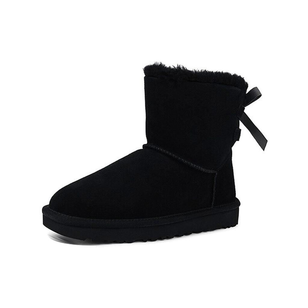 UGG Mini Continuity Bow Fleece Lined Black Women's 1110705-BLK
