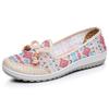 Ethnic-Style Women's Breathable Low-Cut Flat Shoes - Summer 2025