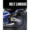 1/9 Yamaha YZF-R1M Legierung Sportmotorrad Diecasts Metall Straßenrenn-Motorradmodell Hohe Simulation Ton und Licht Kinderspielzeug Geschenk