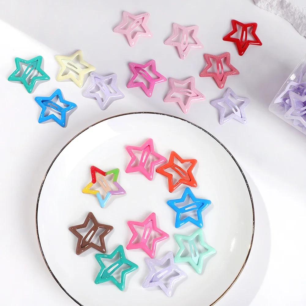 20Pcs Colorful Star BB Hair Clips For Girls Children Lovely Hair Decorate Hairpins Barrettes Headwear Kids Hair Accessories