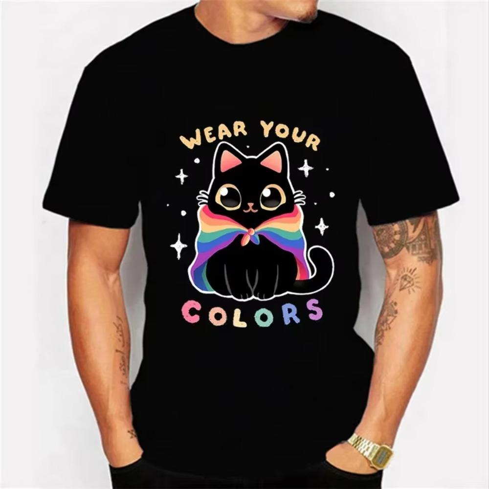Men's T-shirt Wear Your Colors Lgbt Kawaii T Shirt Men Women Tshirt Graphic Male T Shirts Oversized T Shirt Camisetas Masculino