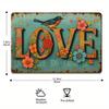 """Love & Peace" Vintage Metallschild, 20x30cm."""