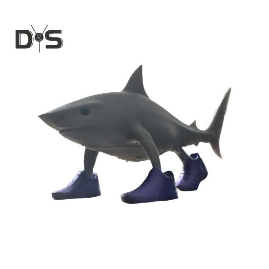 

Настільний орнамент 3D друкований носіння взуття фігурка акули стабільна база скульптура акули домашній декор настільний аксесуар фіолетовий