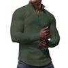 Men's Spring and Autumn Small Checkered Sweatshirt Stand Collar Half Zipper Long Sleeve Jacquard Men's Top Trendy and Versatile
