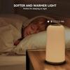 Touch Table Lamp, RGB Mode 3 Way Dimmable LED Lamp for Bedroom, Multi-Color Smart Nightstand Bedside Lamp Nursery Night Light for Living Room Home