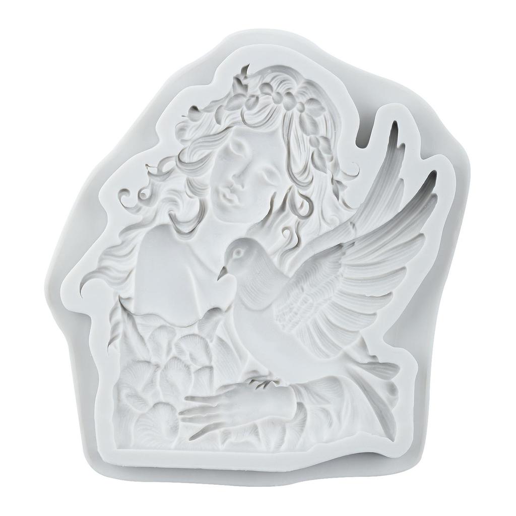 Angel Silicone Molds Pigeon Fondant Mold Cake Decorating Tools Cupcake Topper Candy Chocolate Gumpaste Mold