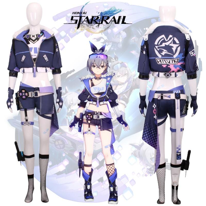 Rail Star Honkai Silver Wolf Cosplay Costume Girls Anime Party Halloween Outfit
